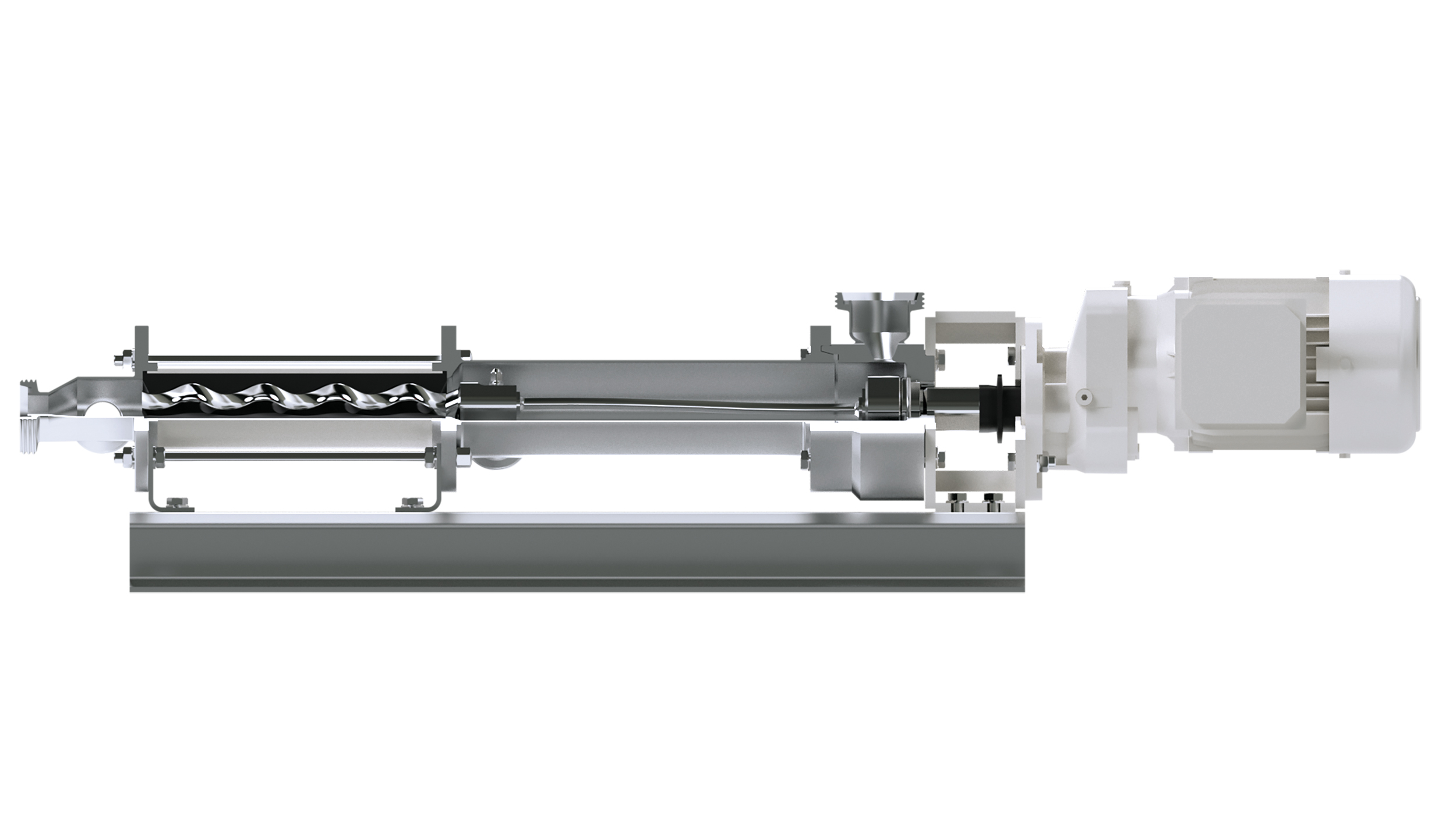 Optimale Reinigungs- bzw. Sterilisationsergebnisse durch die gelenkfreie Flexrod-Ausführung, ein geteiltes Sauggehäuse mit CFD-optimierter Geometrie sowie tangential positionierte Spülanschlüsse.